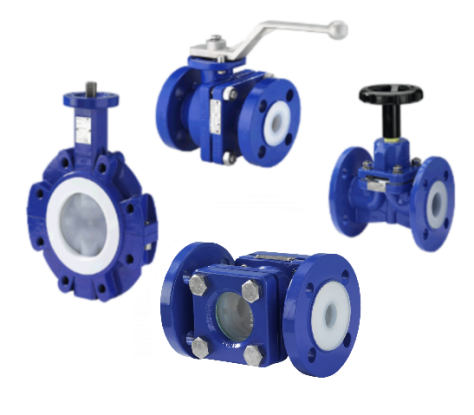 Запорно-регулирующая арматура для химических сред, футерованная